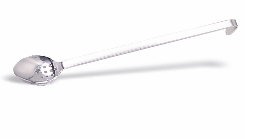 Mestolo forato unipezzo manico L 370 mm e L totale 440 mm