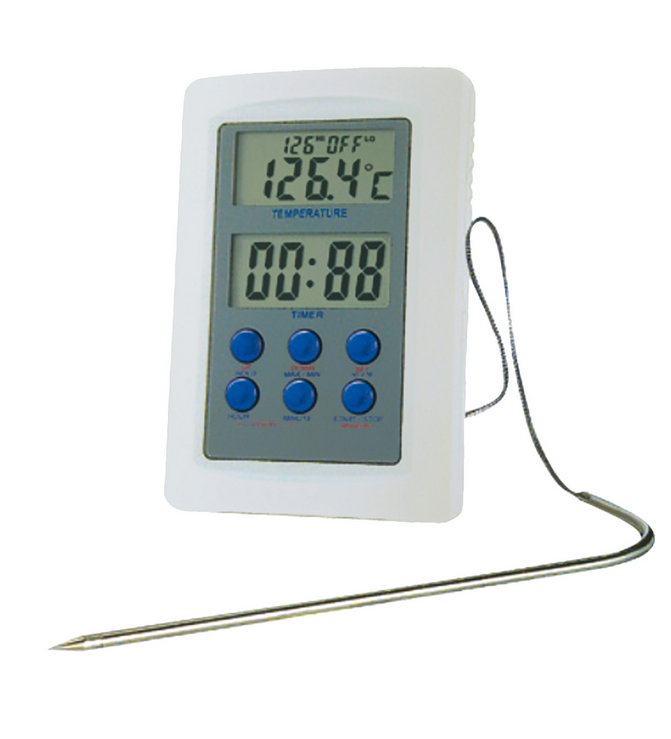 Termometro con timer e allarme completo di sonda