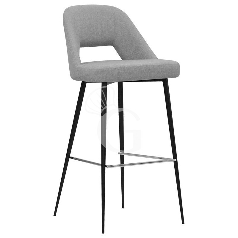 Sgabello Cristal con struttura in metallo verniciato e rivestimento in tessuto o ecopelle Sgabello Cristal con struttura in metallo verniciato e rivestimento in tessuto o ecopelle