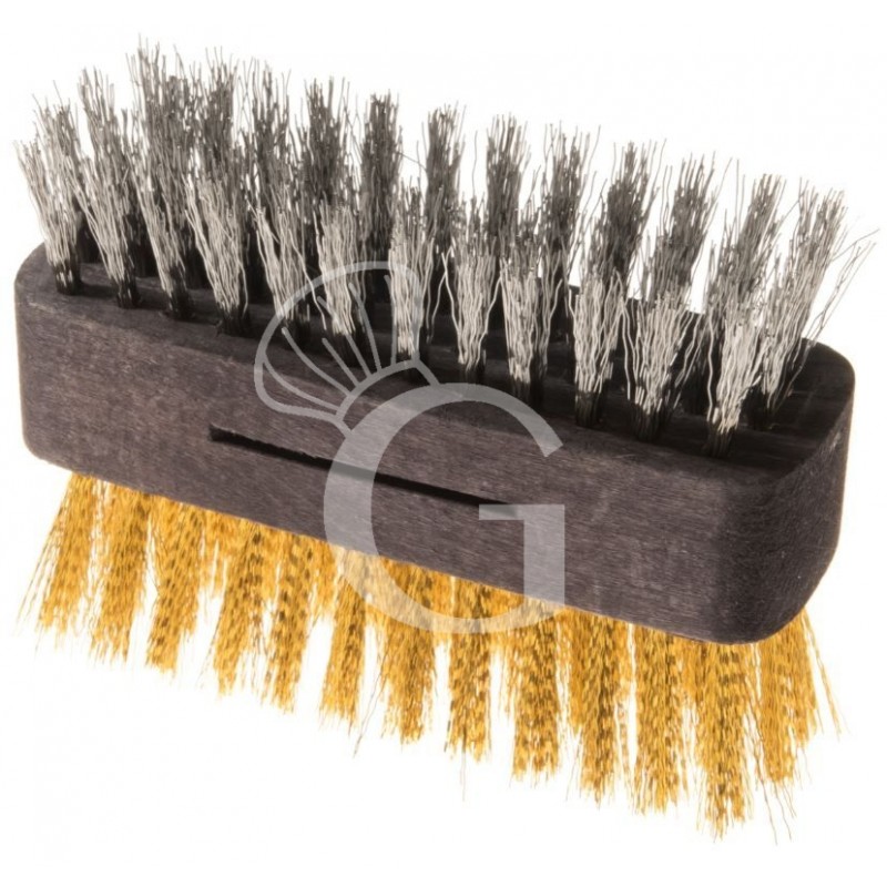 Ricambio spazzola inox-ottone - L 12 cm x P 4,5 cm x H 9 cm Ricambio spazzola inox-ottone - L 12 cm x P 4,5 cm x H 9 cm