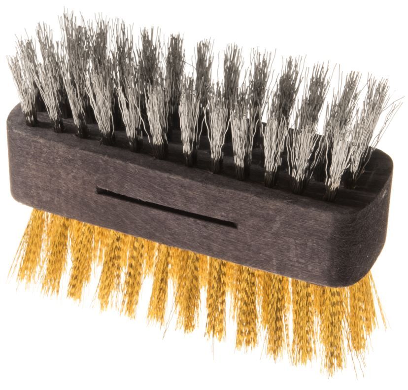Ricambio spazzola inox-ottone - L 12 cm x P 4,5 cm x H 9 cm