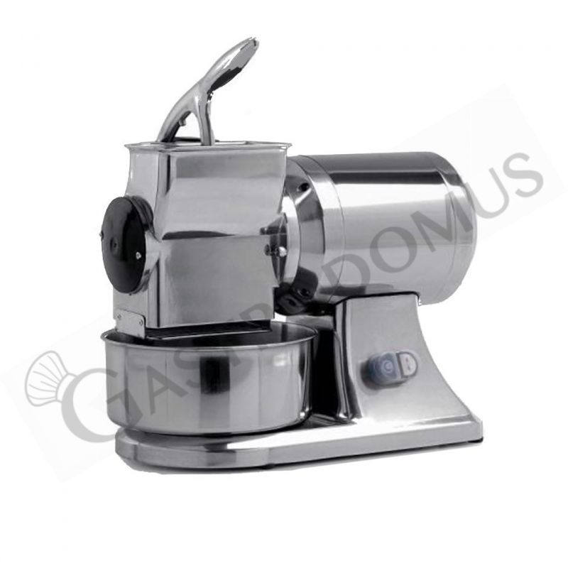 Grattugia Monofase con freno motore rullo in acciaio inox produzione 70 Kg/h L 540 mm x P 220 mm x H 380 mm Grattugia Monofase con freno motore rullo in acciaio inox produzione 70 Kg/h L 540 mm x P 220 mm x H 380 mm