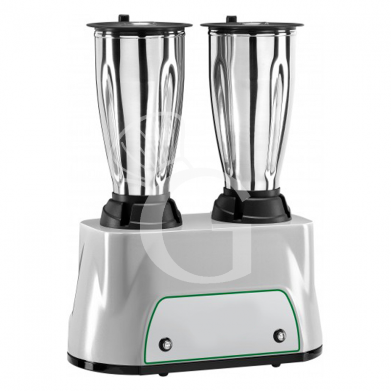 Frullatore 2 bicchieri in acciaio inox - potenza 350 + 350 W - capacità 1,5 + 1,5 LT