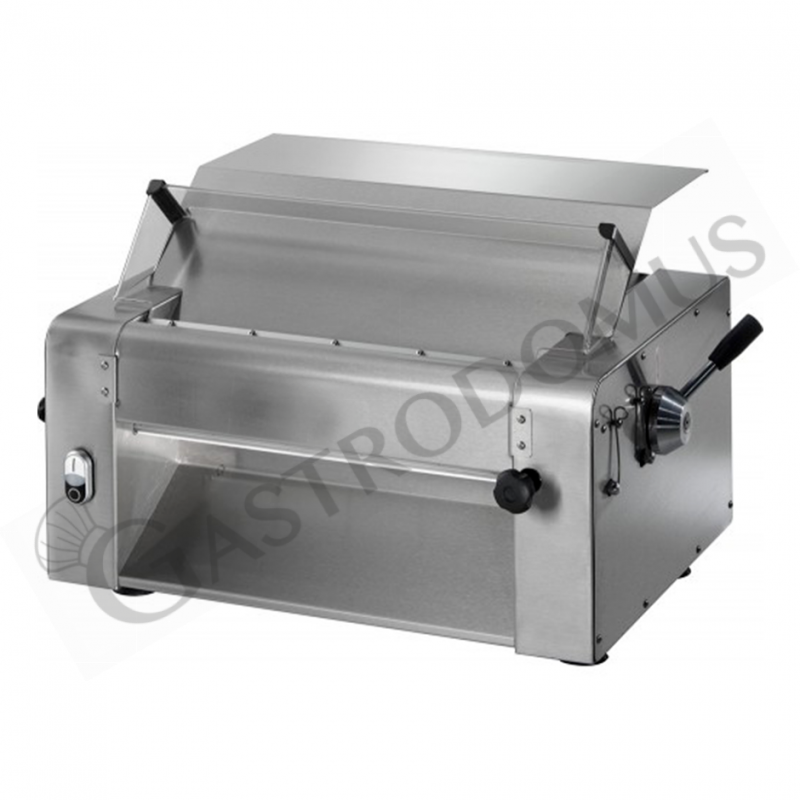 Sfogliatrice elettrica professionale trifase L 780 mm x P 480 mm x H 400 mm con rulli in acciaio inox 520 mm Sfogliatrice elettrica professionale trifase L 780 mm x P 480 mm x H 400 mm con rulli in acciaio inox 520 mm