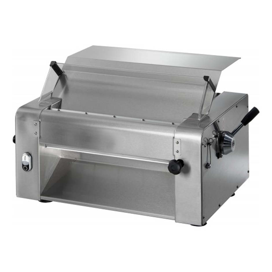 Sfogliatrice elettrica professionale trifase L 780 mm x P 480 mm x H 400 mm con rulli in acciaio inox 520 mm