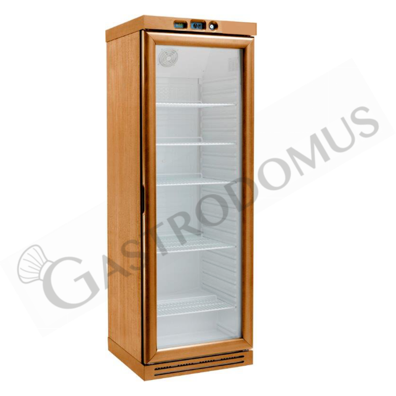 Cantinetta per vini refrigerazione statica - capacità 310 LT - temp. -18°C/-22°C noce chiaro