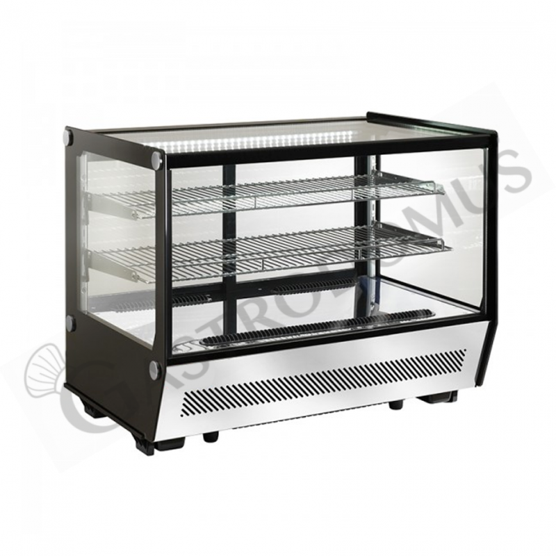 Espositore refrigerato da banco ventilato - capacità 160 LT - luce interna a LED