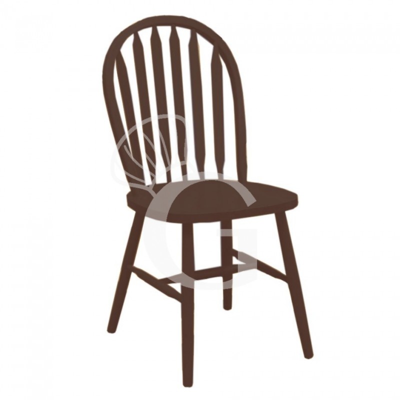 Sedia Romina con struttura in legno scuro