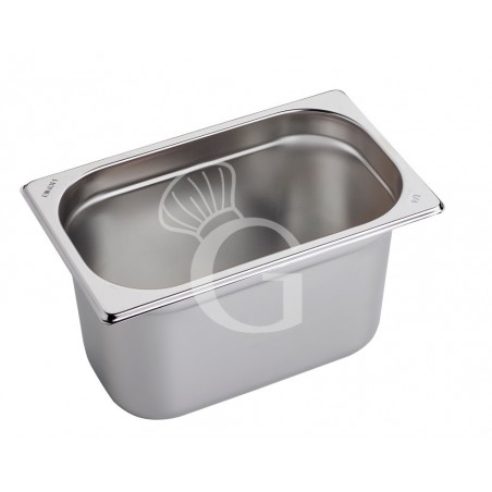 Bacinella in acciaio inox GN 1/4 H 150 mm - capacità 4,1 litri Bacinella in acciaio inox GN 1/4 H 150 mm - capacità 4,1 litri