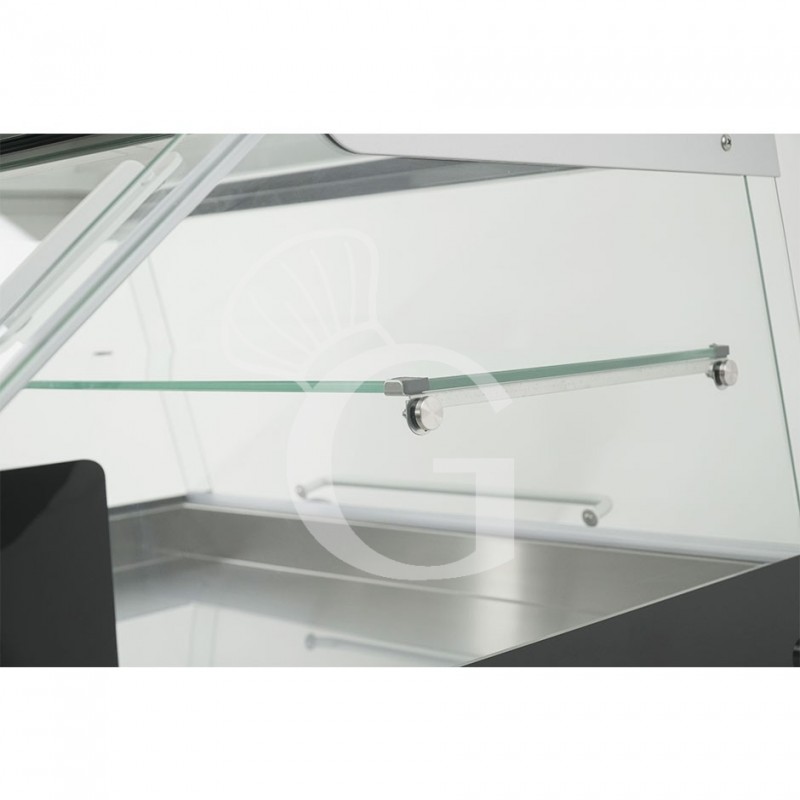 Espositore refrigerato da banco ventilato, capacità 128 LT, Temp. +2°C/ +12°C