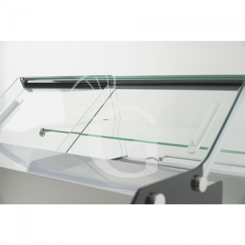 Espositore refrigerato da banco ventilato, capacità 128 LT, Temp. +2°C/ +12°C