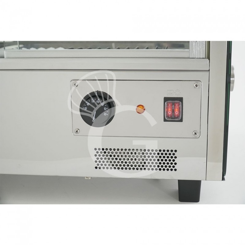 Vetrina Riscaldata inox e vetro 3 piani +30°C/+90°C 120 LT L 678 mm x P 568 mm x H 686 mm