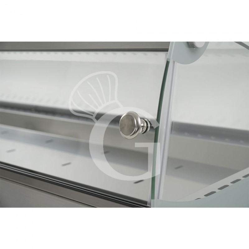 Vetrina Riscaldata inox e vetro 6 bacinelle GN1/3 H 40 mm L 1127 mm x P 420 mm x H 336 mm
