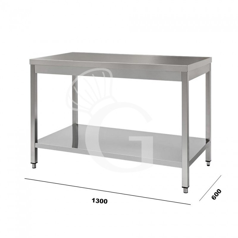 Tavolo in acciaio inox 1300x600 per cucina