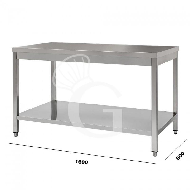 Tavolo in acciaio inox 1600x600 per cucina