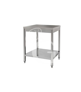 Tavolo in acciaio inox con 1 ripiano, misure 600x700mm