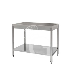 Tavolo in acciaio inox con 1 ripiano, misure 800x700mm