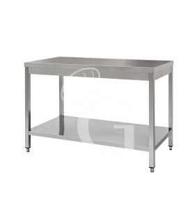Tavolo in acciaio inox con 1 ripiano, misure 1300x700mm