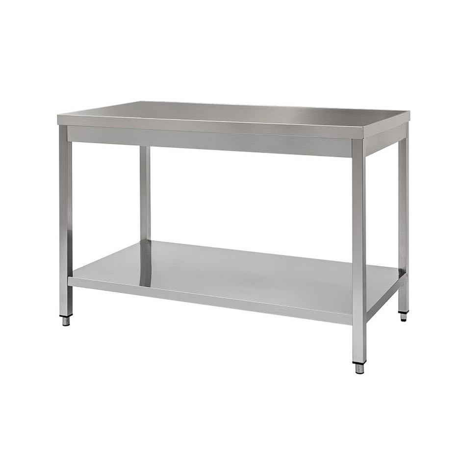 Tavolo in acciaio inox con 1 ripiano, misure 1300x700mm