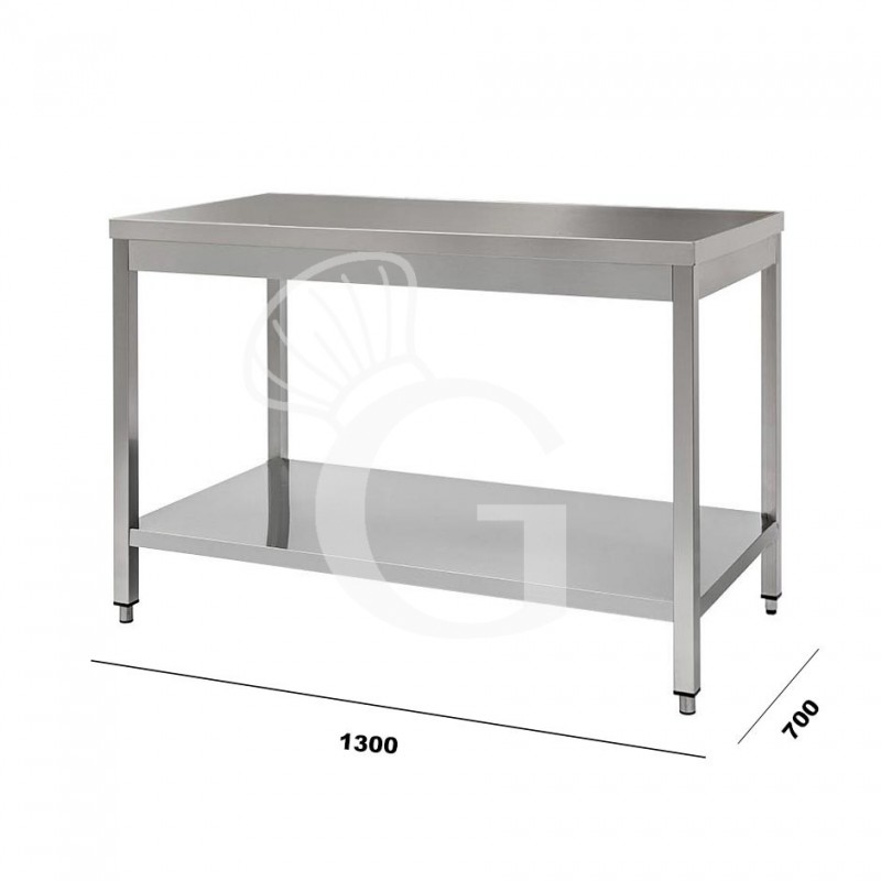 Tavolo in acciaio inox 1300x700 per cucina