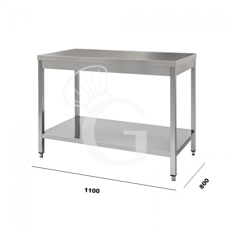 Tavolo in acciaio inox 1100x800 per cucina