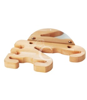 Supporto universale a parete in legno 4 posti L 400 mm x P 220 mm x H 140 mm