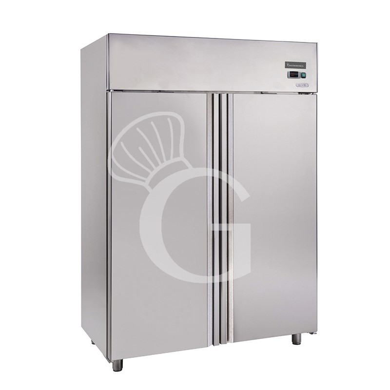 Frigo 1400 litri ventilato in acciaio inox con 2 porte e temperatura 0°C/+10°C