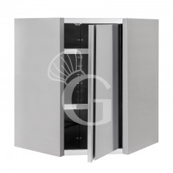 Pensile inox 1 porta battente, misure 700x700xH1000mm