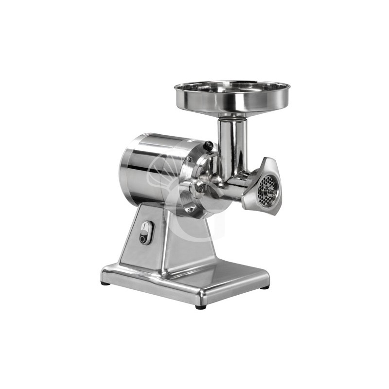 Einphaser Fleischwolf mit Zerkleinerungseinheit aus Edelstahl 160 kg/h - B 400 mm x T 250 mm x H 500 mm Einphaser Fleischwolf mit Zerkleinerungseinheit aus Edelstahl 160 kg/h - B 400 mm x T 250 mm x H 500 mm