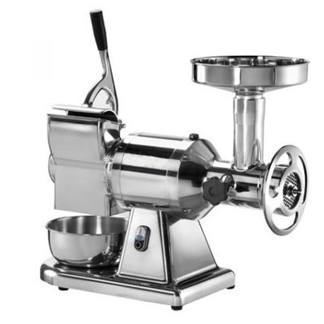 Tritacarne Grattugia Monofase gruppo macinazione inox produzione 150/250 Kg/h L 630 mm x P 305 mm x H 510/660 mm