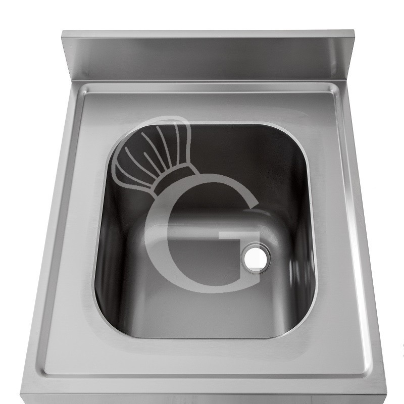 Lavello inox armadiato 1 porta battente, 1 vasca, alzatina, L 700 mm x P 700 mm x H 950 mm
