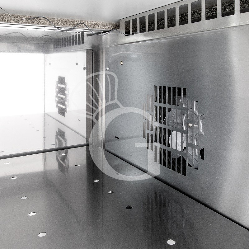 Tavolo caldo in acciaio inox con porte scorrevoli, L 1300 mm x P 600 mm x H 850 mm