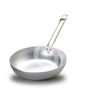 Padella in alluminio manico in inox diametro 400 mm x H 65 mm