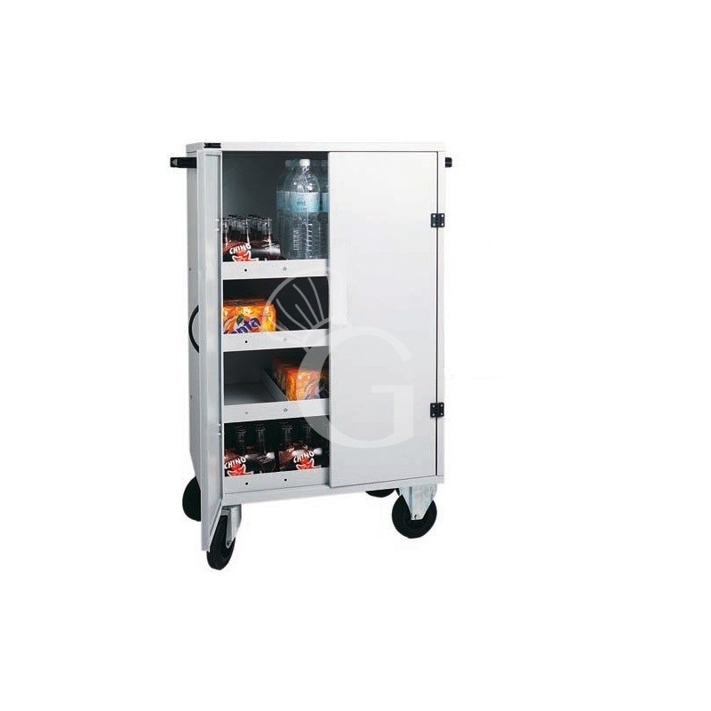 Carrello rifornimento frigo-bar - L 800 mm x P 500 mm x H 1180 mm Carrello rifornimento frigo-bar - L 800 mm x P 500 mm x H 1180 mm