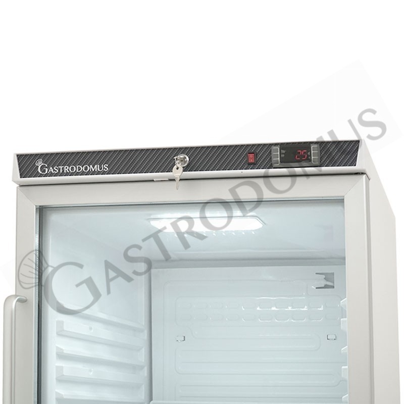 Armadio refrigerato statico con porta vetro, temperatura -2°C/+8°C e capacità 120 LT