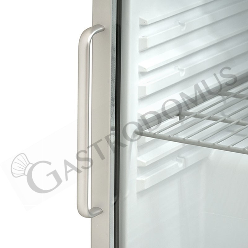 Armadio refrigerato statico in inox, porta vetro, temperatura -2°C/+8°C e capacità 120 LT