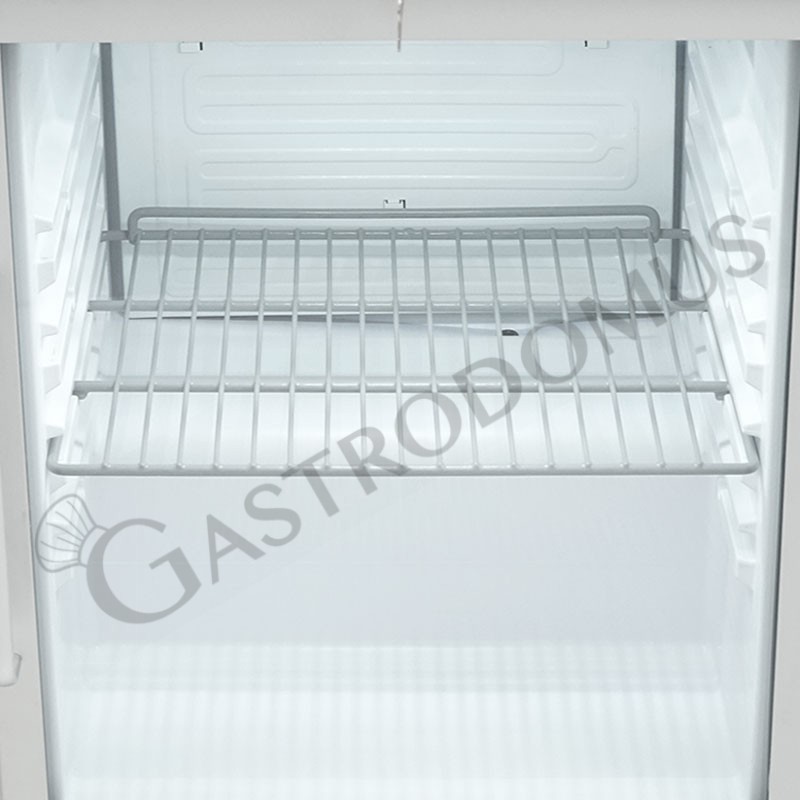 Armadio refrigerato statico in inox, porta vetro, temperatura -2°C/+8°C e capacità 120 LT