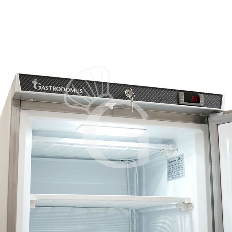 Armadio congelatore statico, temperatura -18°C/-22°C e capacità 120 LT realizzato in INOX, particolare griglie