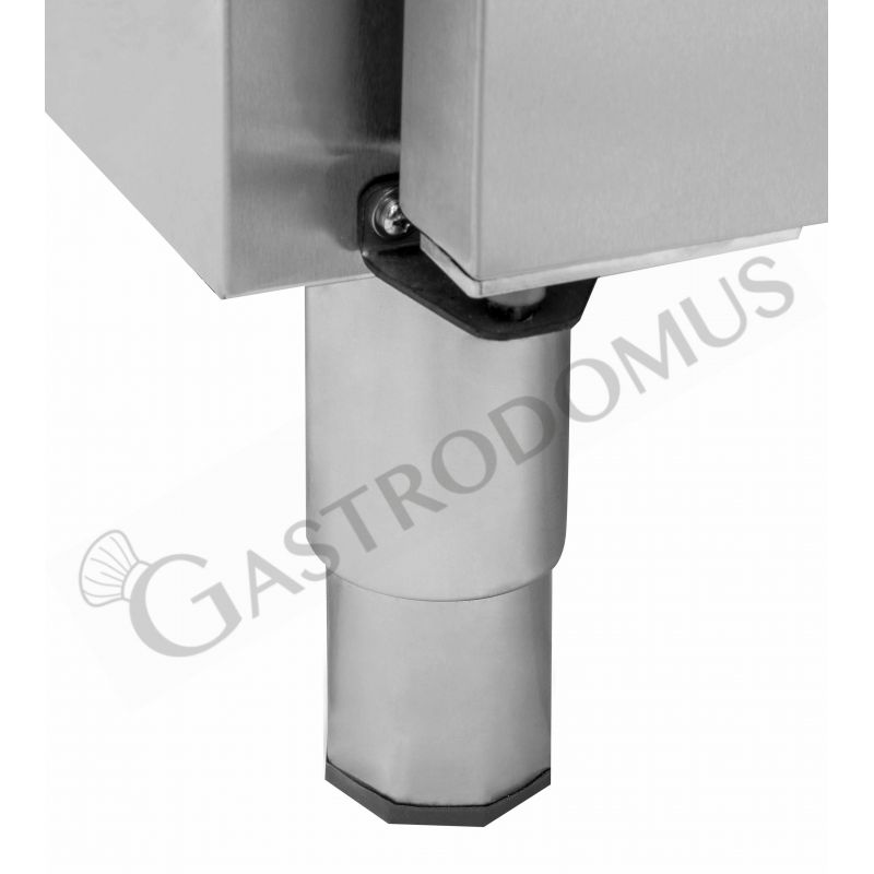 Tavolo frigo con 2 porte e 6 cassetti, alzatina, Prof.700 e temperatura -2°C/+8°C