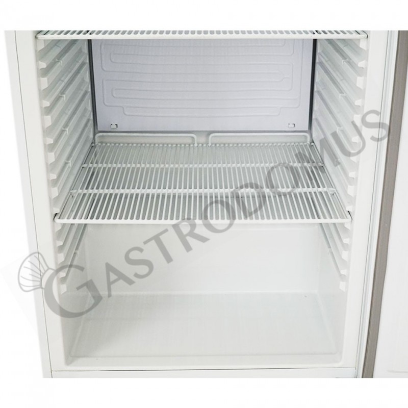 Armadio refrigerato statico in lamiera verniciata, temperatura -2°C/+8°C e capacità 530 LT, particolare interno griglie