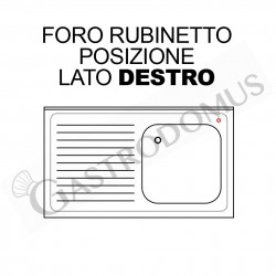 Foro rubinetto lato destro