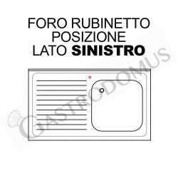 Foro rubinetto lato sinistro