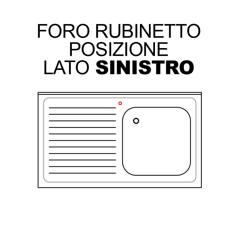 Foro rubinetto lato sinistro