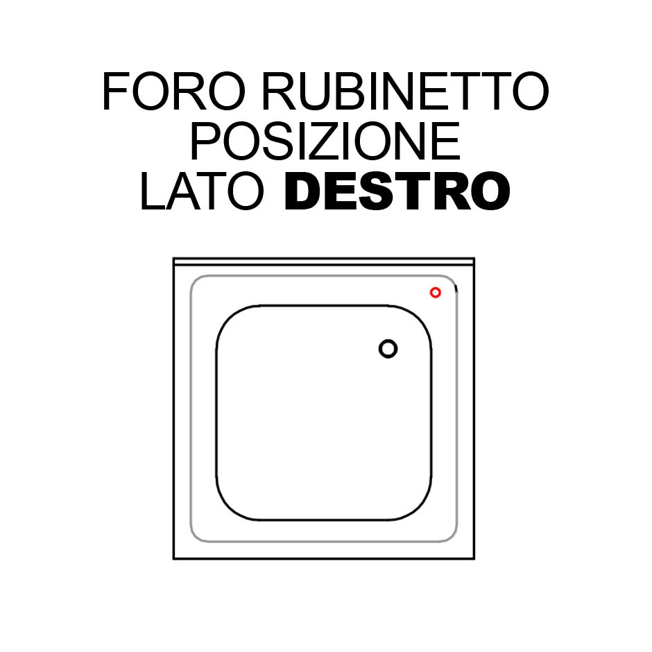 Foro rubinetto lato destro