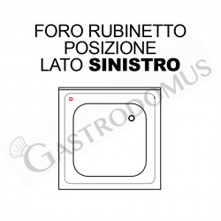 Foro rubinetto lato sinistro