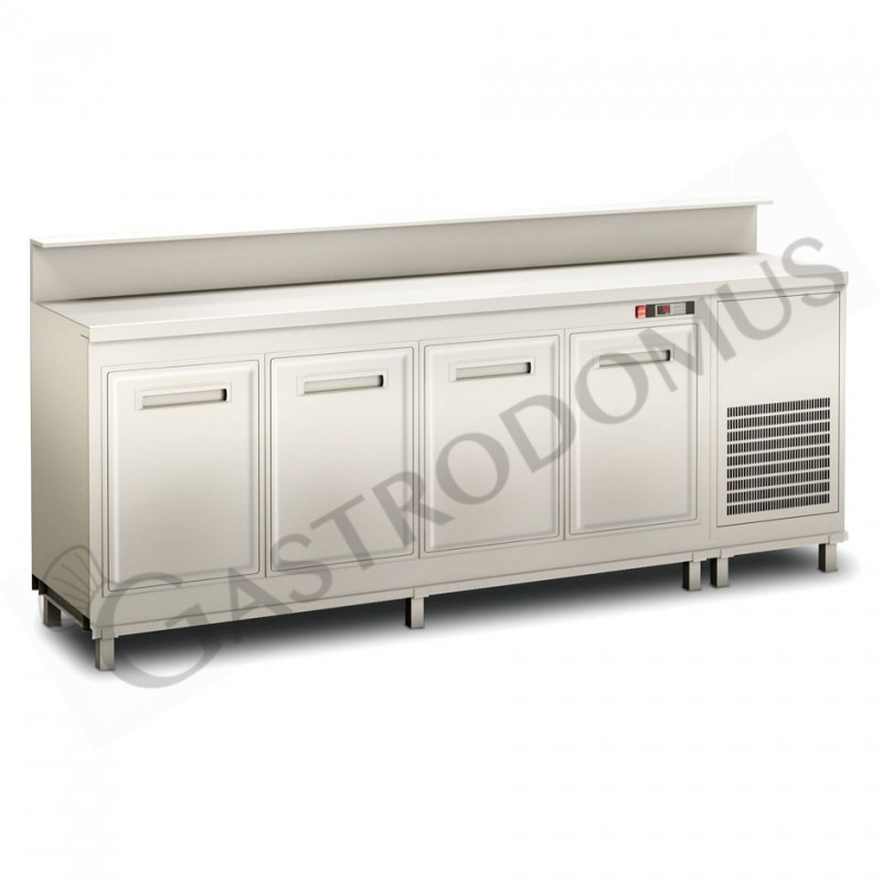 Banco bar refrigerato con motore incorporato, temperatura +4°C/+8°C, L 2500 mm x P 670 mm x H 920 mm