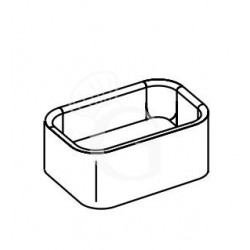 Lavello quadrato a incasso completo di piletta di carico/scarico