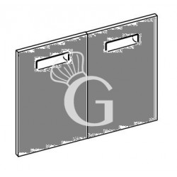 Coppia ante scorrevoli L 1500 mm H 705 mm