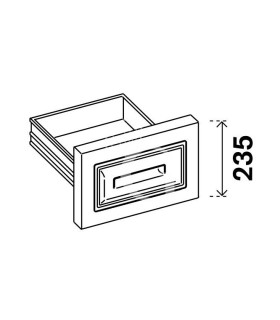 Cassetto con battifiltro con frontale in inox