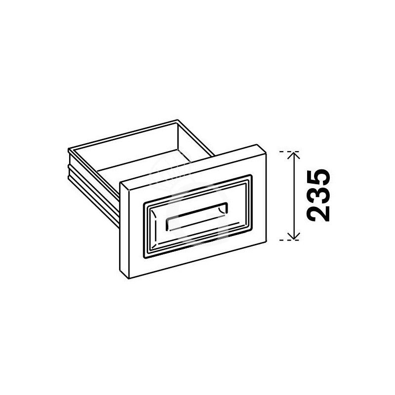 Cassetto con battifiltro con frontale in inox Cassetto con battifiltro con frontale in inox